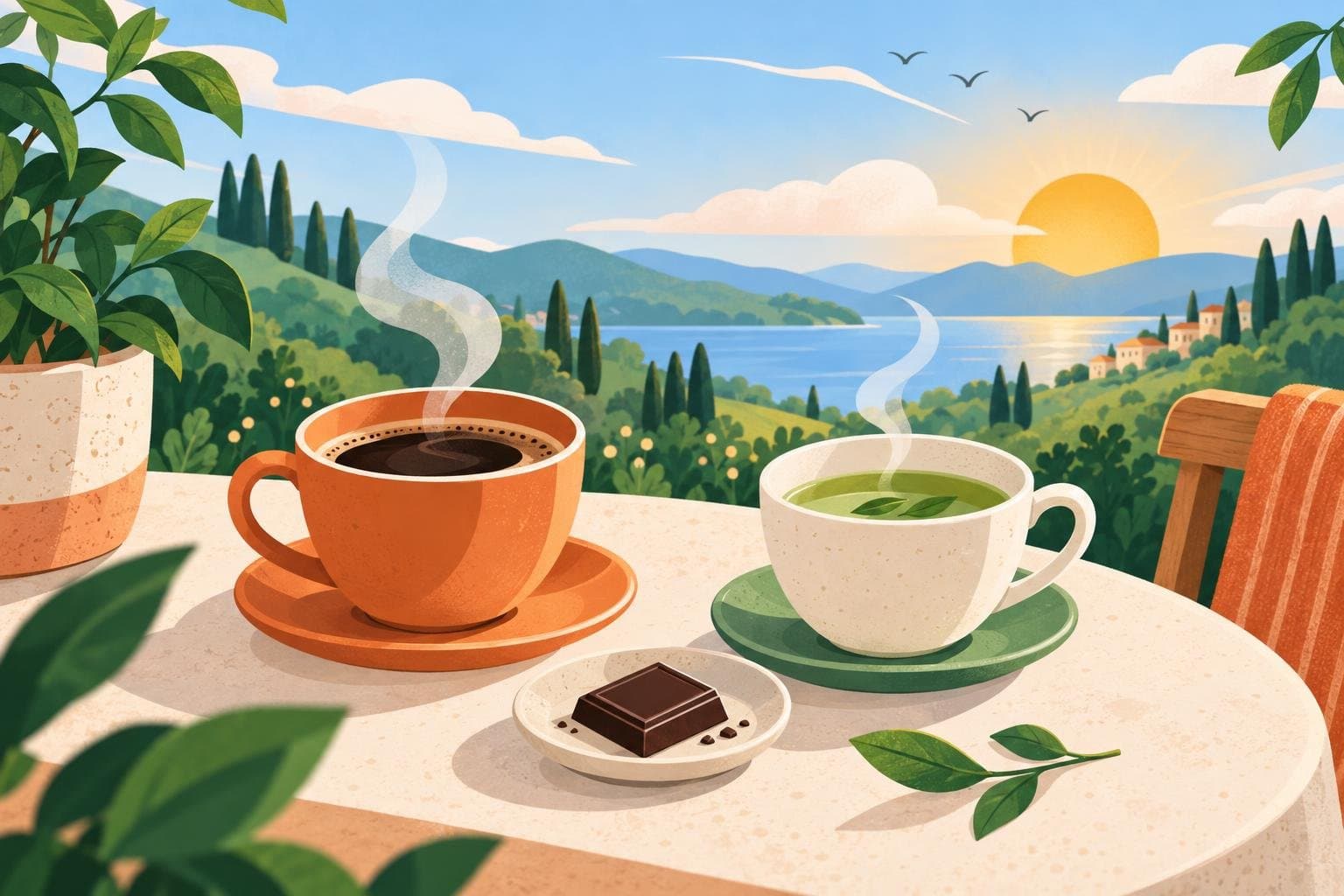 Illustration for How much caffeine is too much?