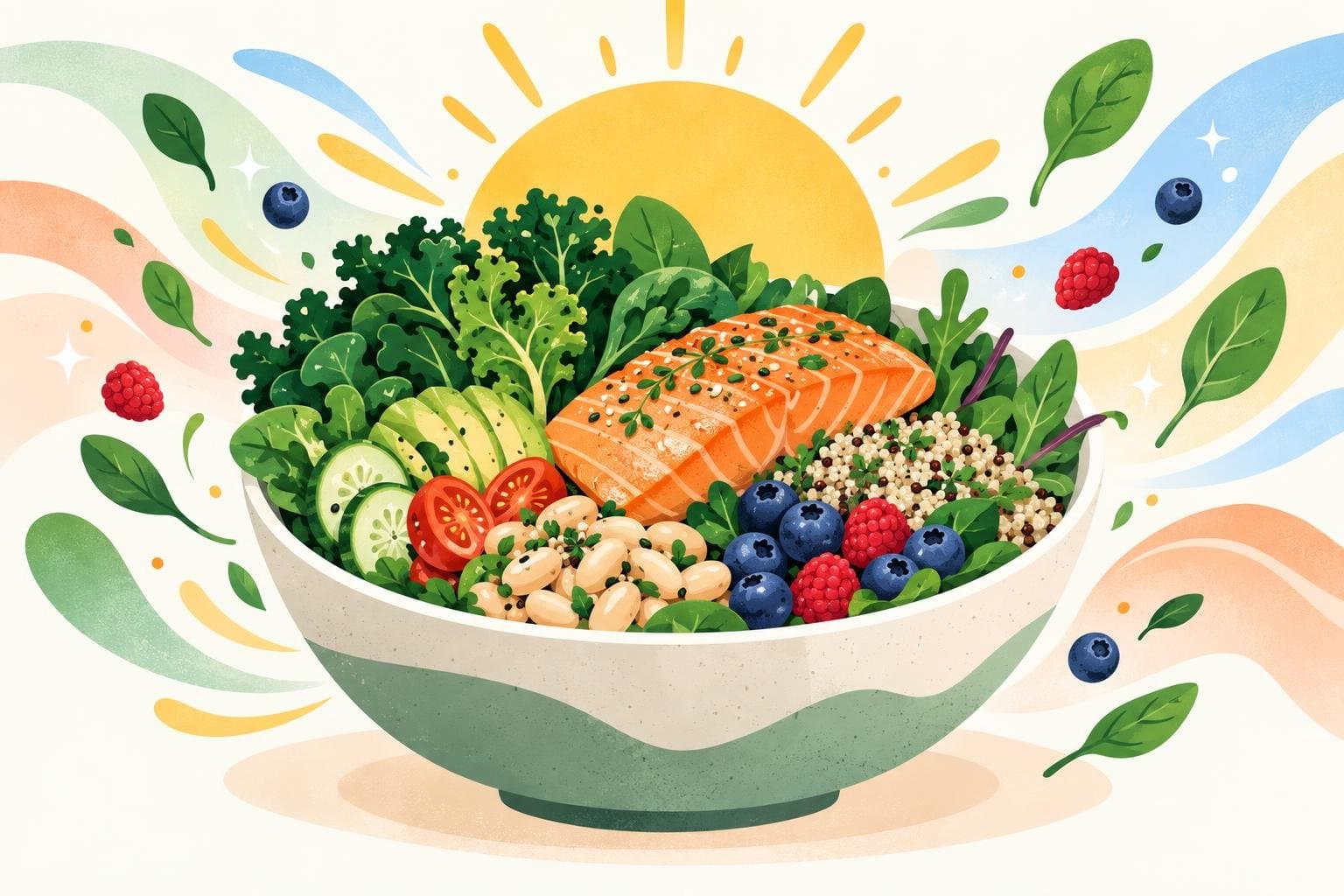 Illustration for Food and mood: how what you eat affects how you feel