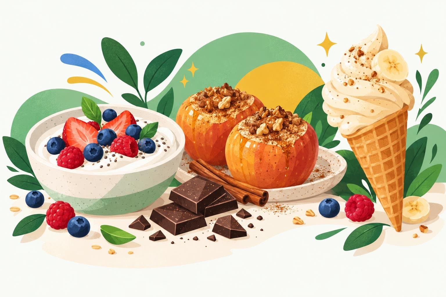 Illustration for 10 healthy desserts that still feel like a treat