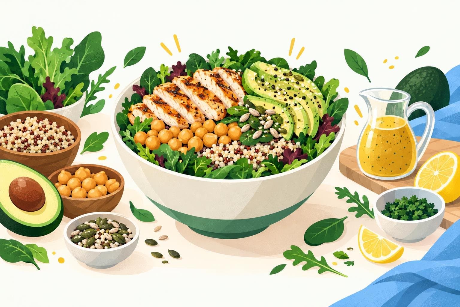 Illustration for How to build a salad that actually fills you up