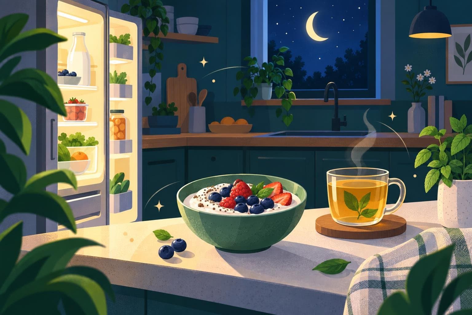 Illustration for How to stop late-night snacking