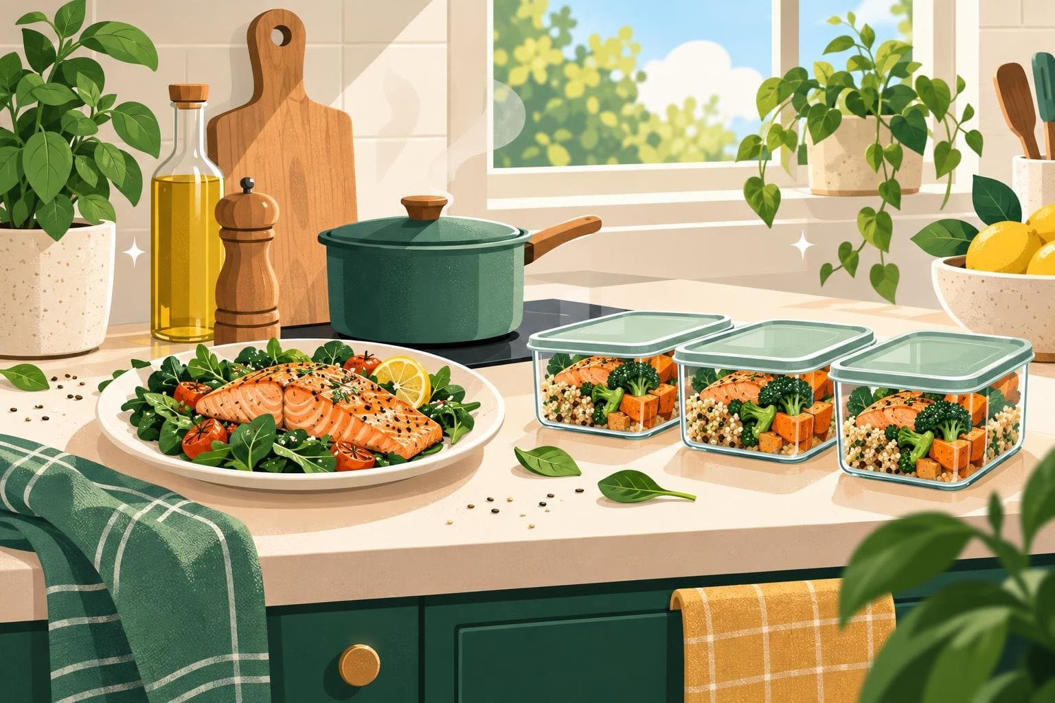 Illustration for Meal planning for one: cook well without the waste