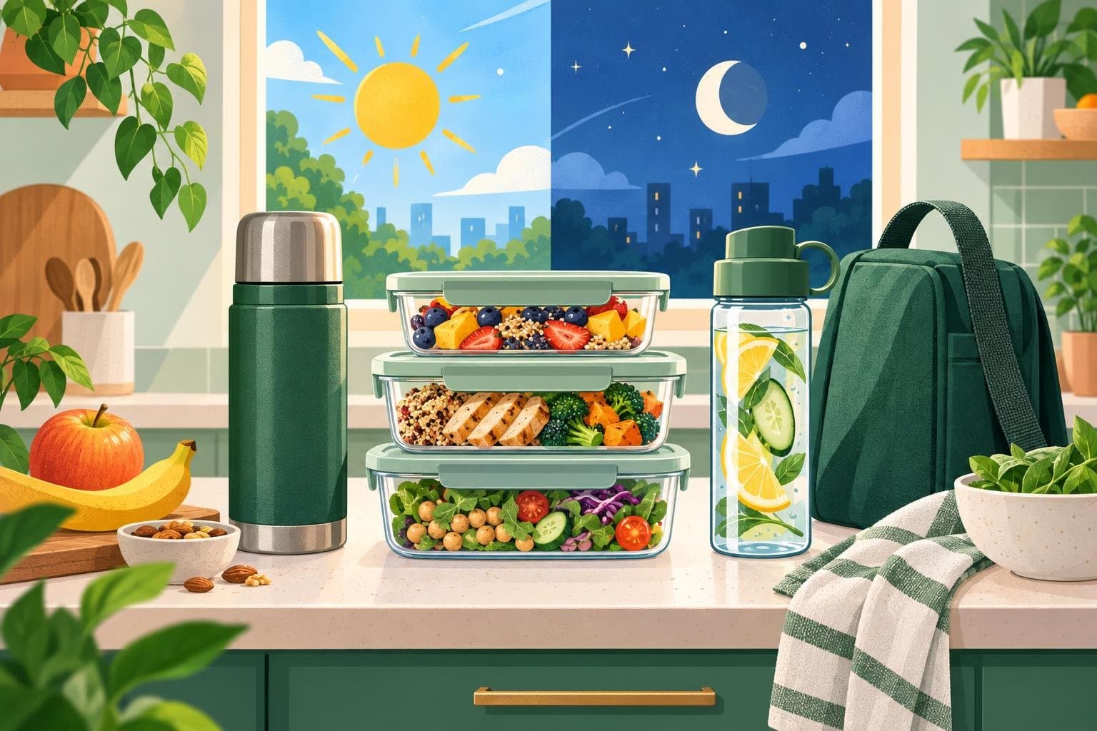 Illustration for Meal planning for shift workers and night shifts