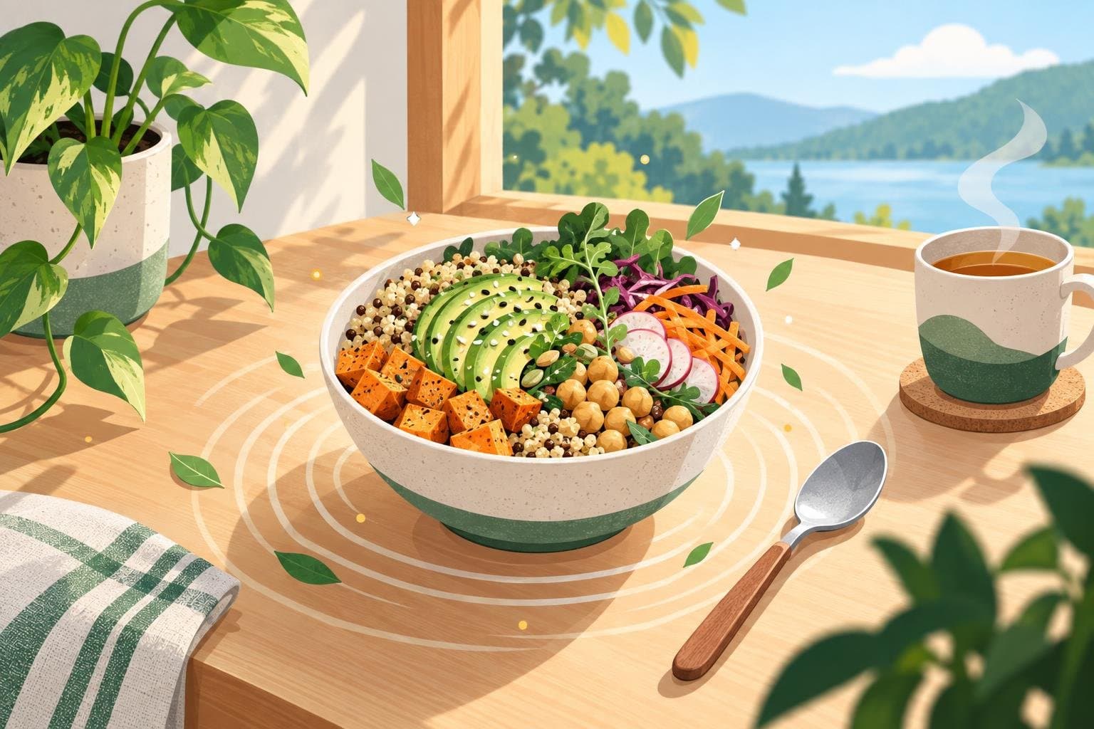 Illustration for Mindful eating: how to slow down and enjoy your food