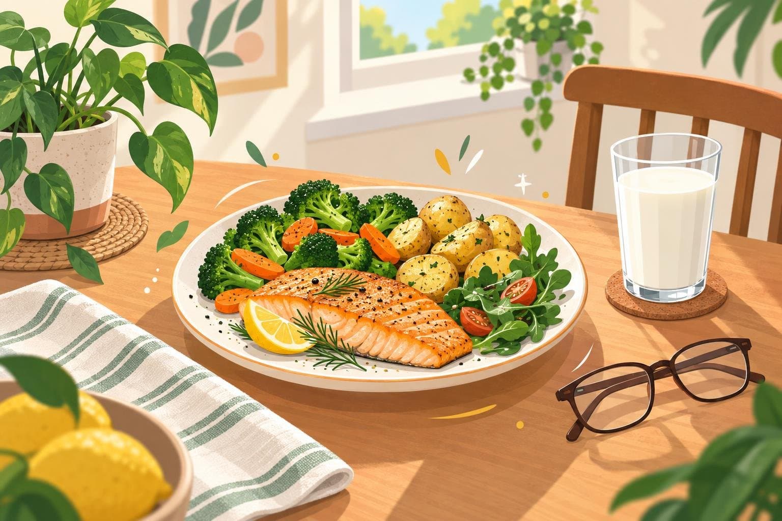Illustration for Healthy eating as you get older