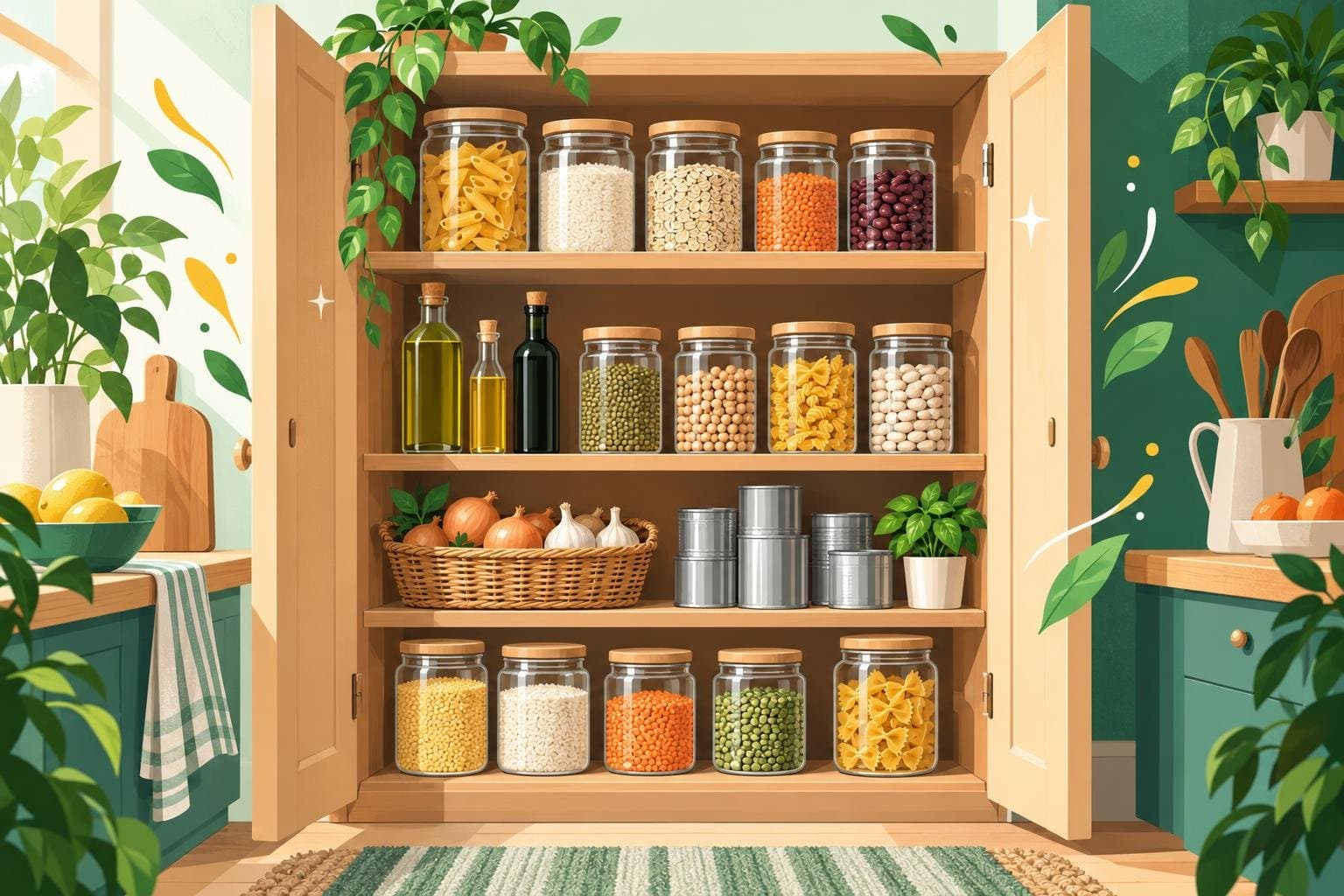 Illustration for The healthy pantry staples checklist