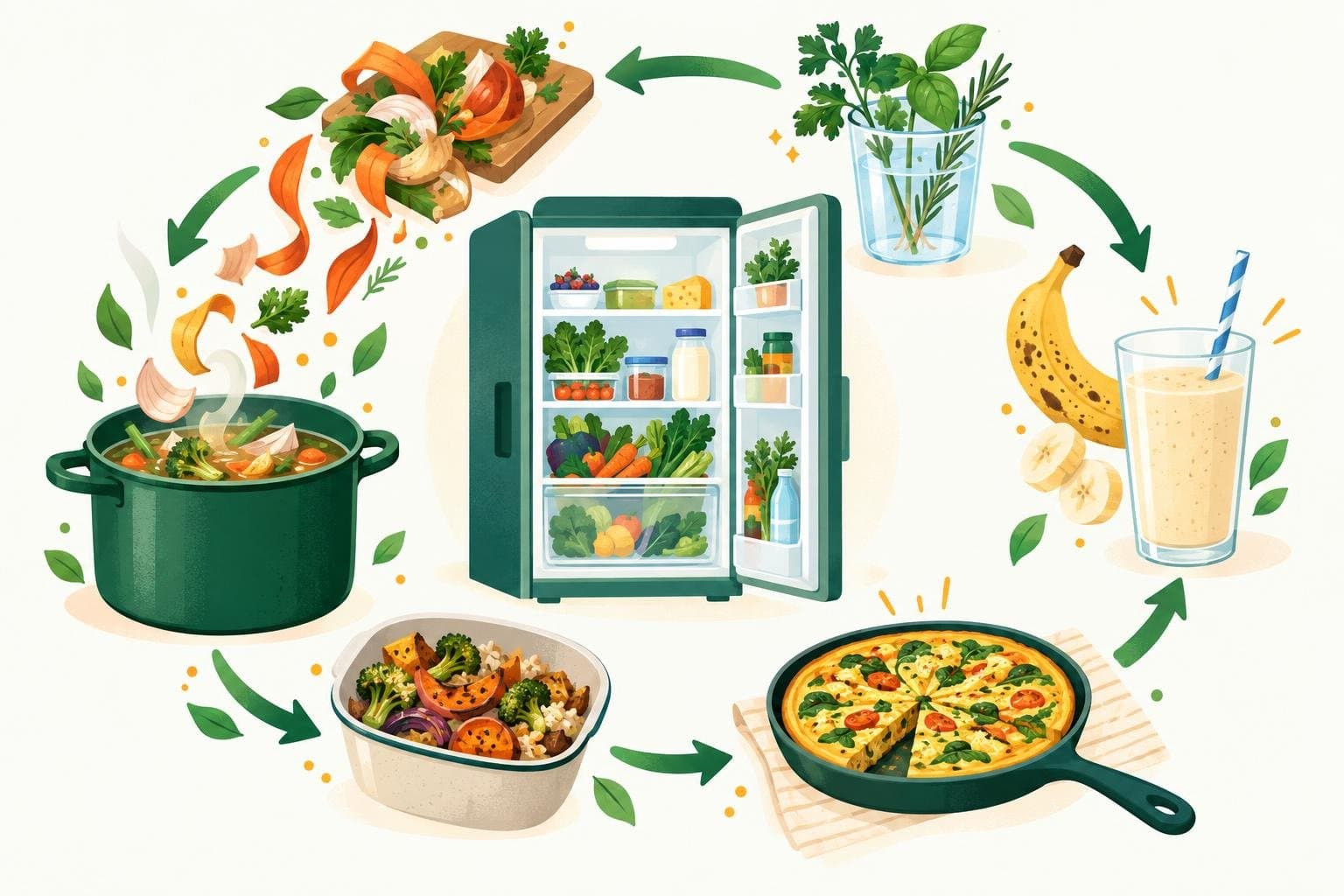 Illustration for 10 easy ways to waste less food at home