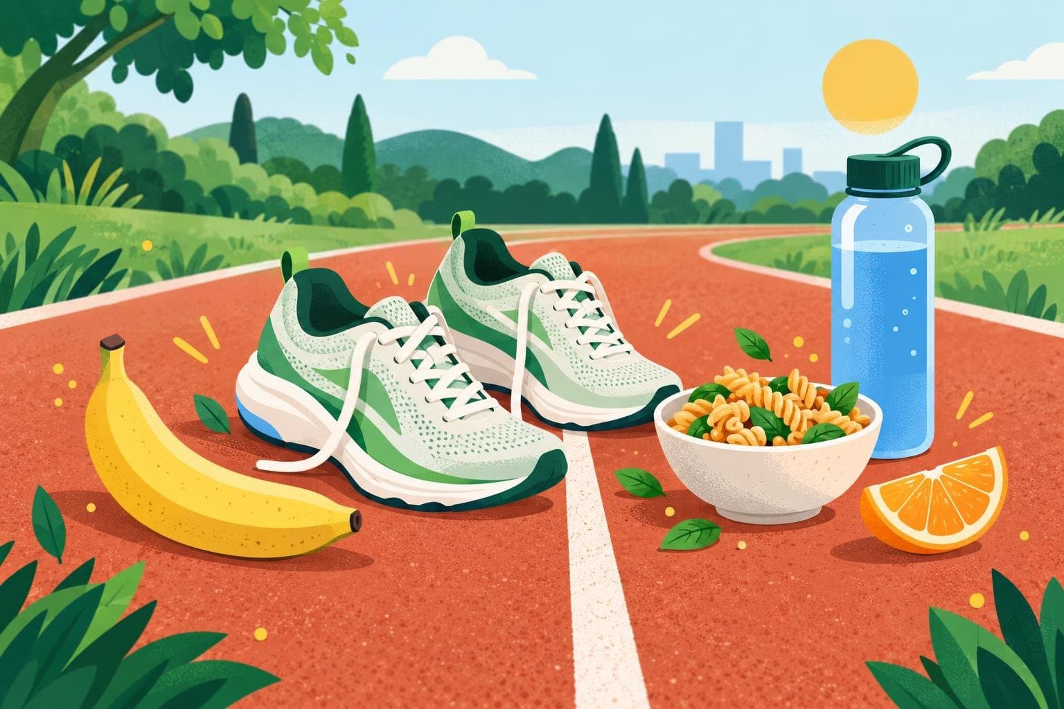 Illustration for Running nutrition for beginners: fuel your runs right