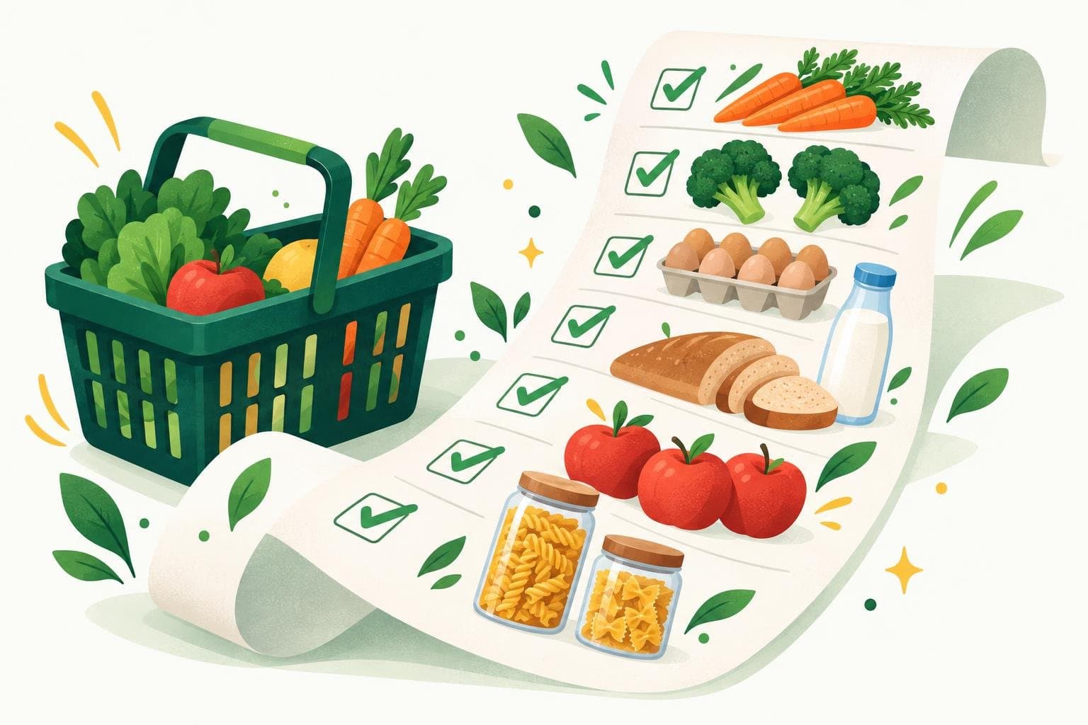 Illustration for How to write a grocery list that actually saves you money