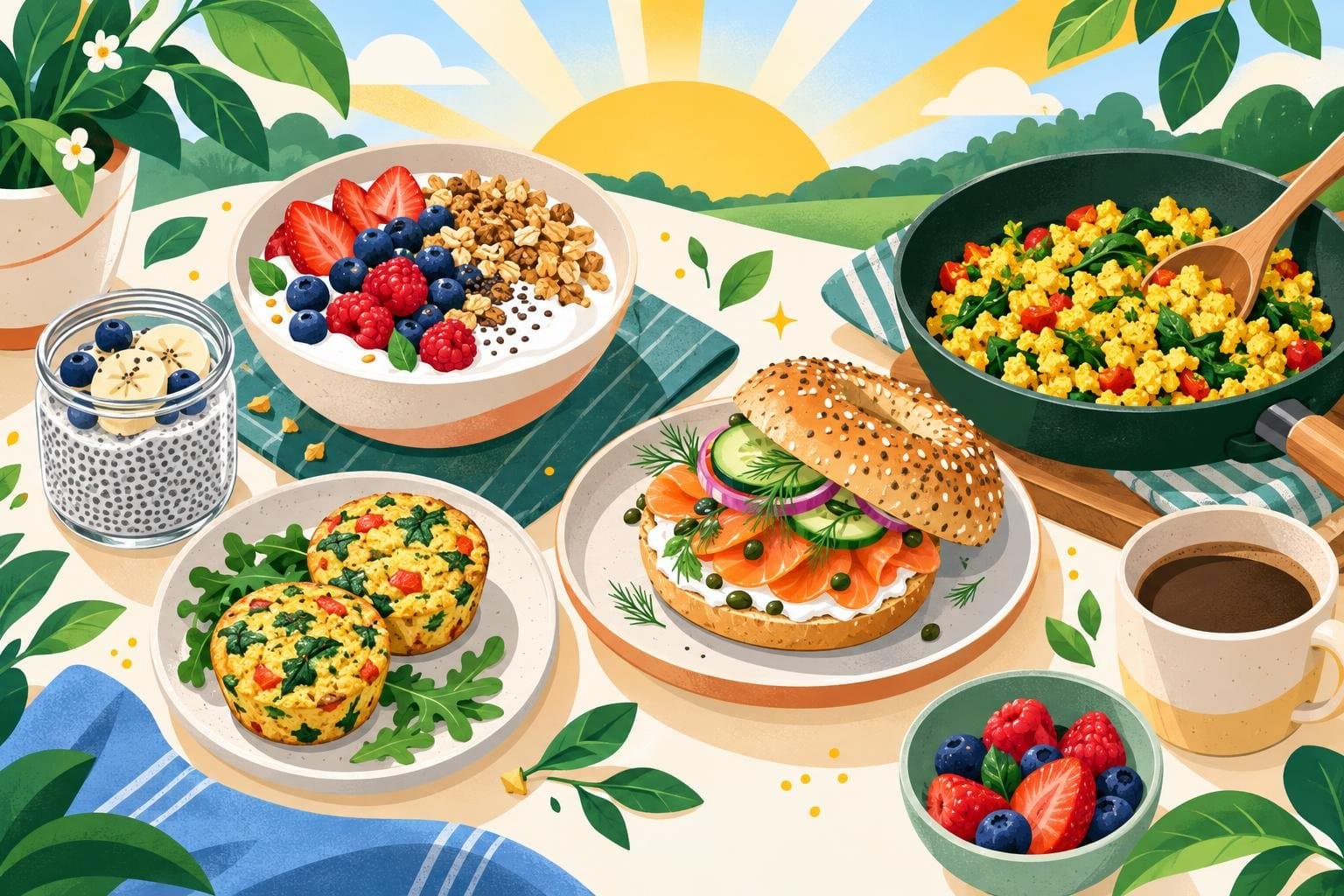 Illustration for 8 high-protein breakfasts that keep you full until lunch