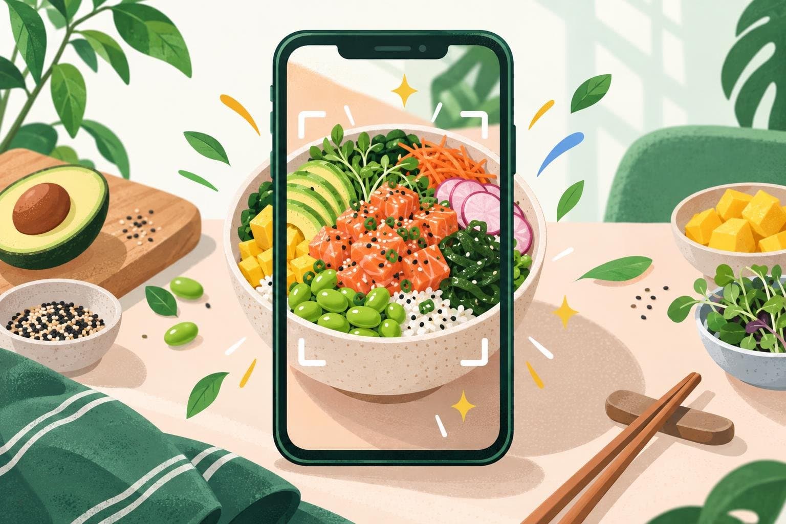 Illustration for How to get accurate results when you log meals from a photo