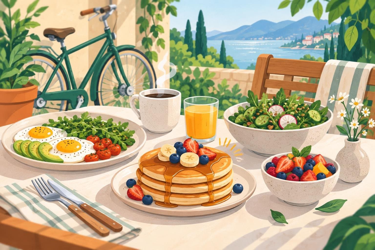 A weekend brunch with one treat and balanced sides