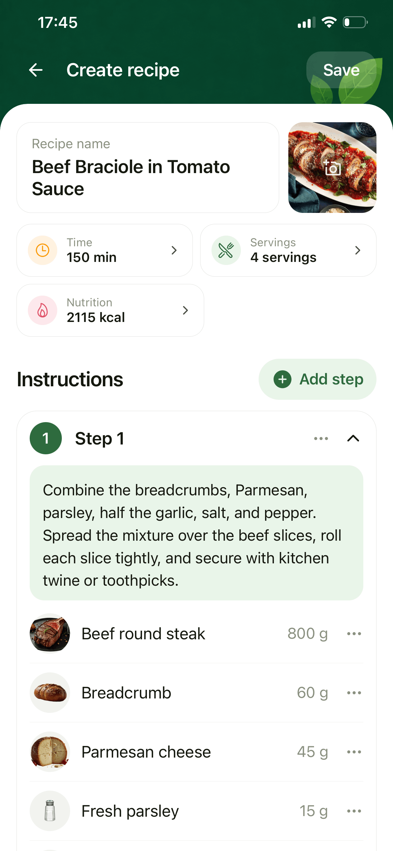 Mealful app: Turn a photo into a recipe